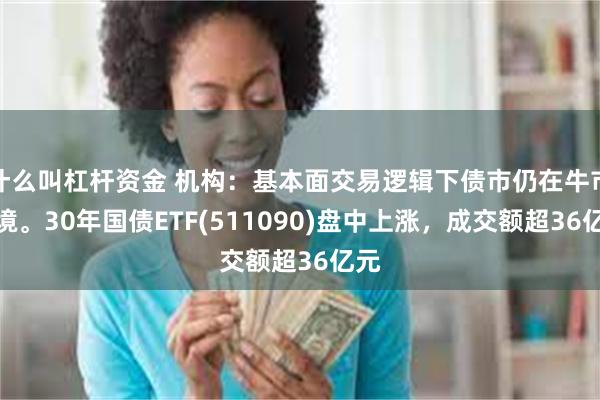 什么叫杠杆资金 机构：基本面交易逻辑下债市仍在牛市环境。30年国债ETF(511090)盘中上涨，成交额超36亿元