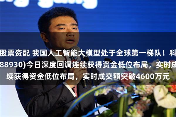 股票资配 我国人工智能大模型处于全球第一梯队！科创板人工智能ETF(588930)今日深度回调连续获得资金低位布局，实时成交额突破4600万元