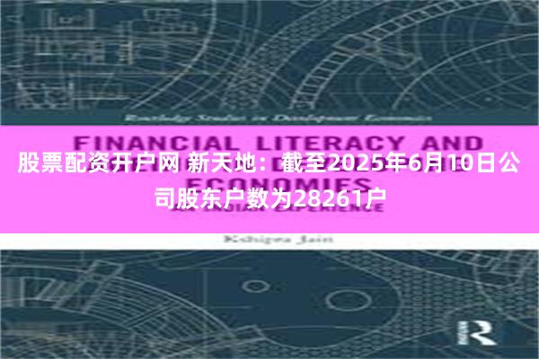 股票配资开户网 新天地：截至2025年6月10日公司股东户数为28261户